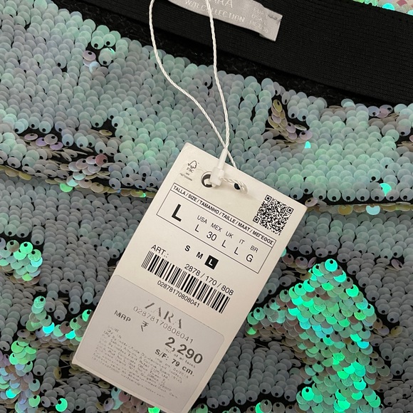 Zara Reversible Sequins Mini Skirt - Picture 6 of 9